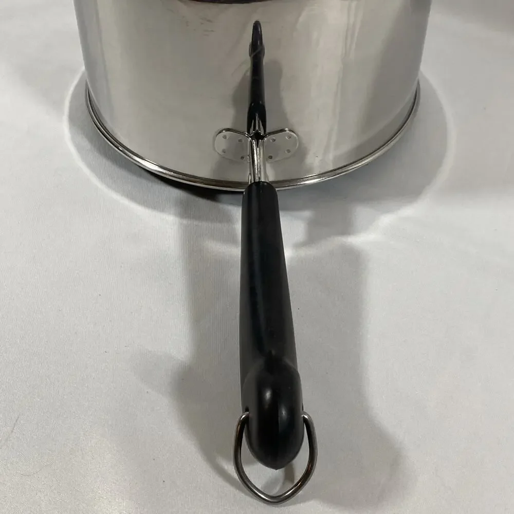 Revere Ware 3 Qt Saucepan W/ Lid & Steamer Copper Bottom Stainless Steel Clinton